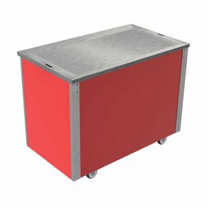 Hot Top with Hot Cupboard and recessed stainless steel solid top, model VC3HTS